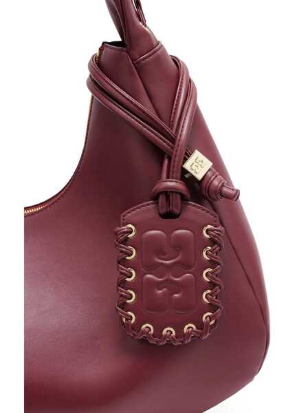 Genti de umar Ganni Laced Shoulder Bag BURGUNDY Femei (BM 19644311) 4