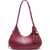 Ganni Laced Shoulder Bag BURGUNDY