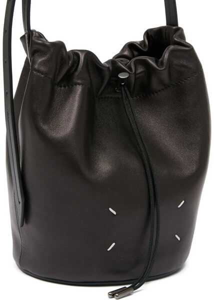 Genti de umar Maison Margiela Leather Bucket Bag BLACK/BLACK/BLACK Femei (BM 19644368) 4