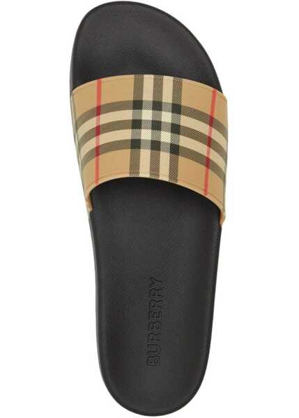 Espadrile Burberry Check Print Slide Sandal MULTICOLOUR Barbati (BM 19644392) 4