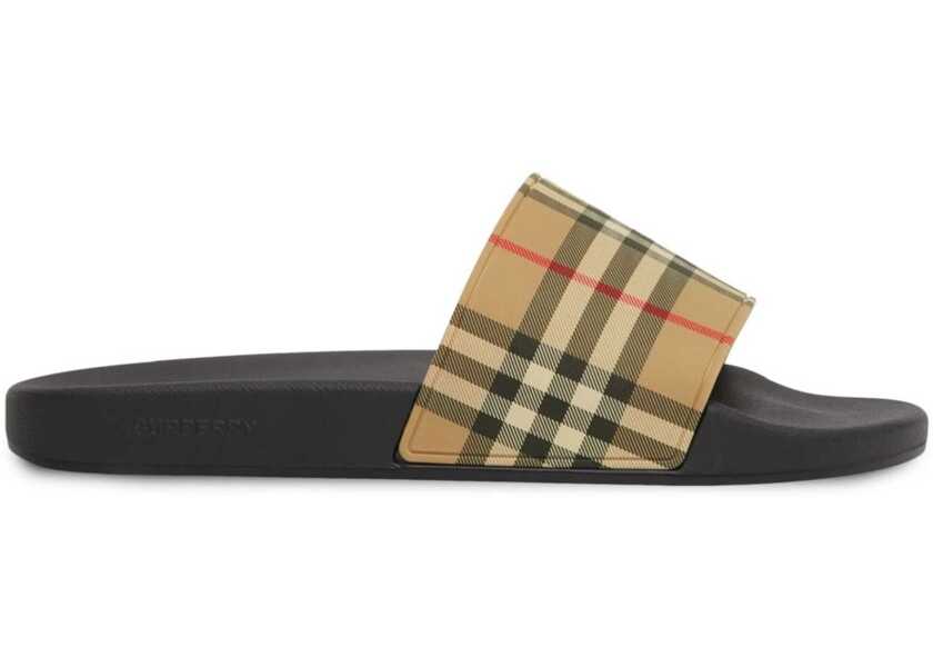 Espadrile Burberry Check Print Slide Sandal MULTICOLOUR Barbati (BM 19644392) 1