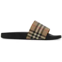 Espadrile Check Print Slide Sandal Barbati