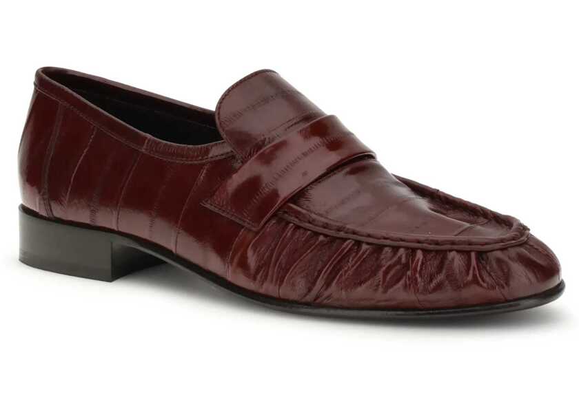 Mocasini THE ROW Eel Leather Loafers BORDEAUX Femei (BM 19644404) 2