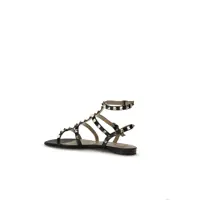 Sandale Dama - Sandale Valentino Garavani Rockstud leather Sandals NERO Femei (BM 19644419) - B-mall.ro