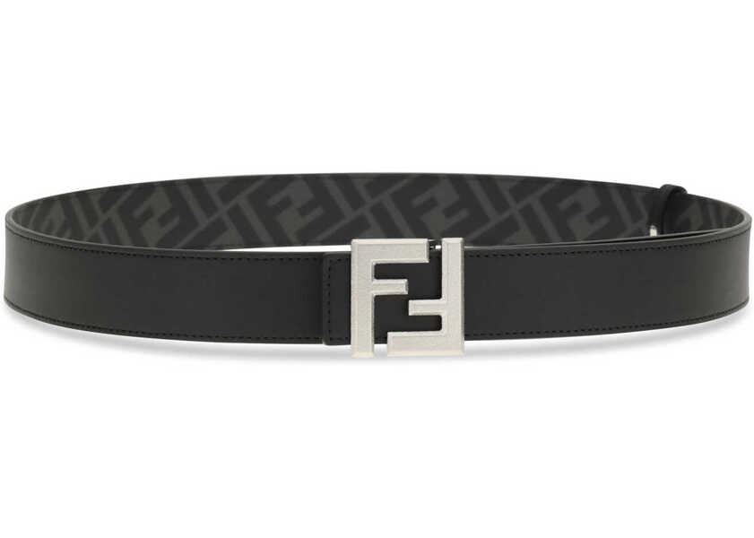 Curele Fendi FF leather and canvas reversible NEROPALLADIO Barbati (BM 19644440) 2