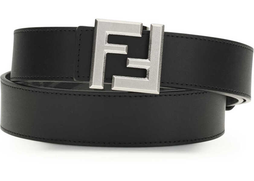 Curele Fendi FF leather and canvas reversible NEROPALLADIO Barbati (BM 19644440) 1