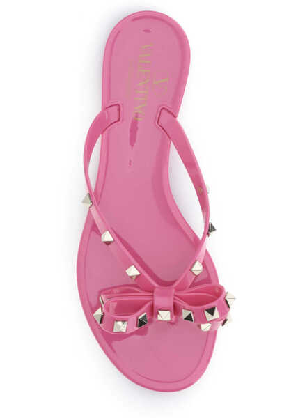 Sandale Valentino Garavani PM Thong Rockstud Sandal PINK ORCHID Femei (BM 19644443) 4