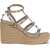 Valentino Garavani Rockstud Torchon 95 Wedges POUDRE