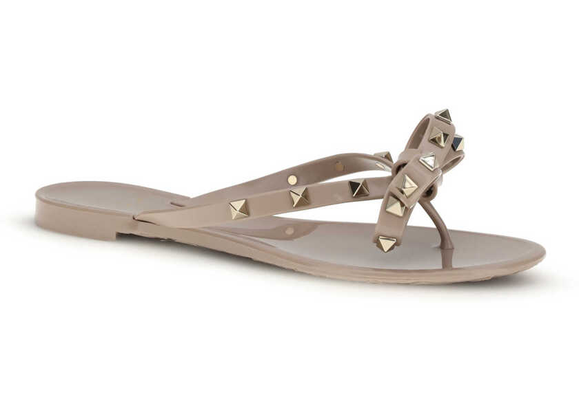 Sandale Valentino Garavani PM Thong Rockstud Sandal POUDRE Femei (BM 19644515) 2