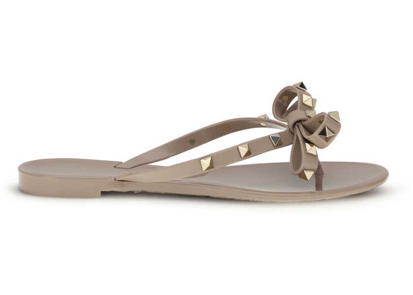 Sandale Valentino Garavani PM Thong Rockstud Sandal POUDRE Femei (BM 19644515) 1