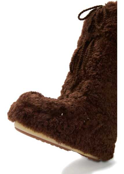 Bocanci casual Moon Boot Icon Curly Extra snow Boots DARK BROWN Femei (BM 19644521) 4