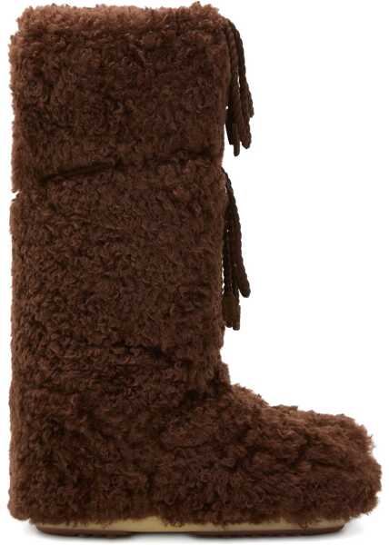 Bocanci casual Moon Boot Icon Curly Extra snow Boots DARK BROWN Femei (BM 19644521) 1