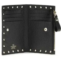 Portofele Dama - Portofele Valentino Garavani Leather Card holder NERO Femei (BM 19644524) - B-mall.ro