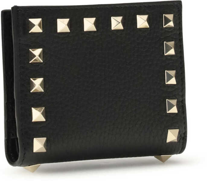 Portofele Valentino Garavani Rockstud Wallet NERO Femei (BM 19644539) 2