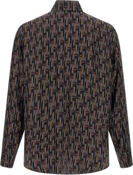 Camasi Fendi Printed Silk Shirt BLUE Barbati (BM 19644563) 2