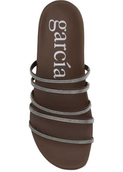 Sandale Pedro Garcia Flat slip-on leather Beatrix Sandal NUTMEG SATIN-GREIGE Femei (BM 19644605) 4