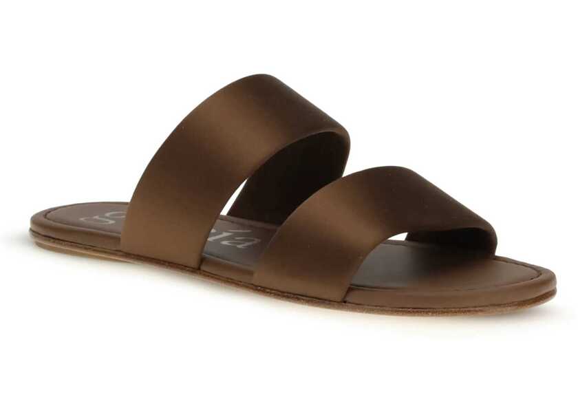 Sandale Pedro Garcia Double-band satin Sandals NUTMEG SATIN Femei (BM 19644620) 2