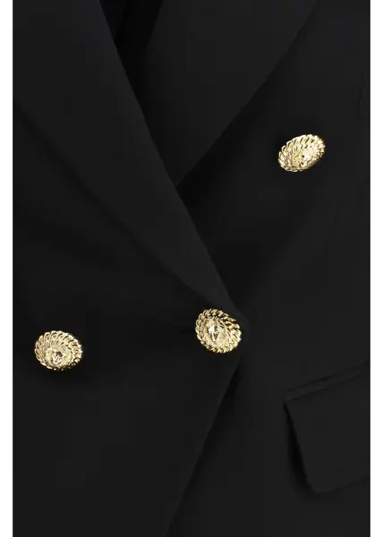 Jachete Balmain 6 Buttons Fitted Grain De Poudre Jacket NOIR Femei (BM 19644632) 3