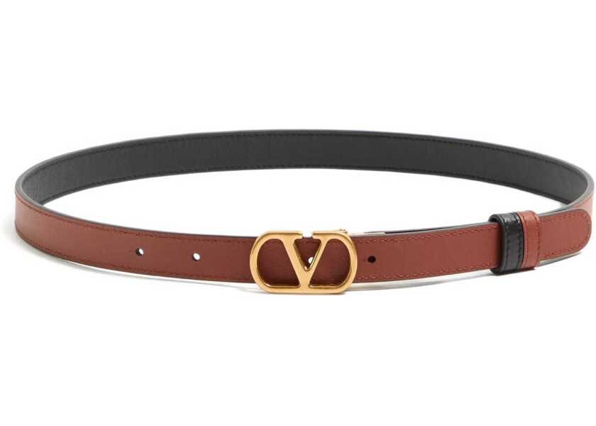 Curele Valentino Garavani Smooth leather reversible Belt NERO/DEEP CARAMEL Femei (BM 19644635) 2