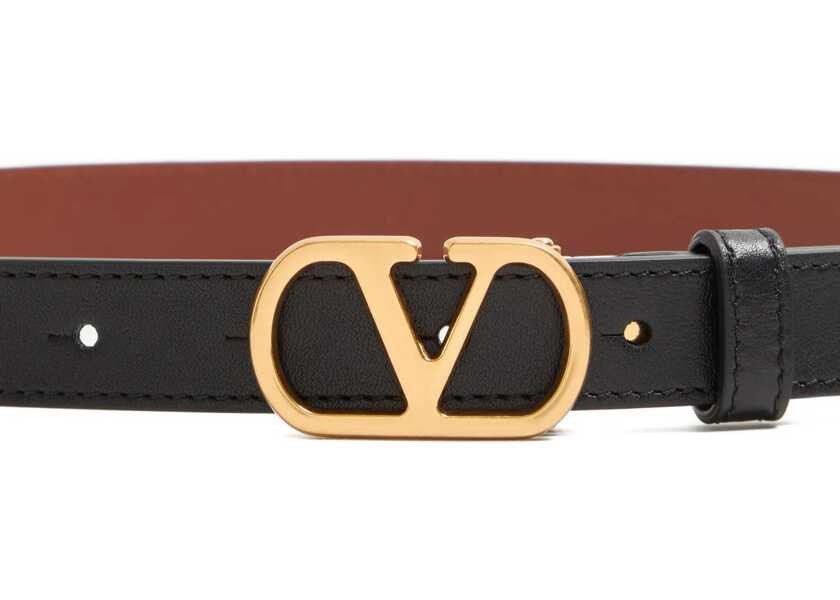 Curele Valentino Garavani Smooth leather reversible Belt NERO/DEEP CARAMEL Femei (BM 19644635) 4