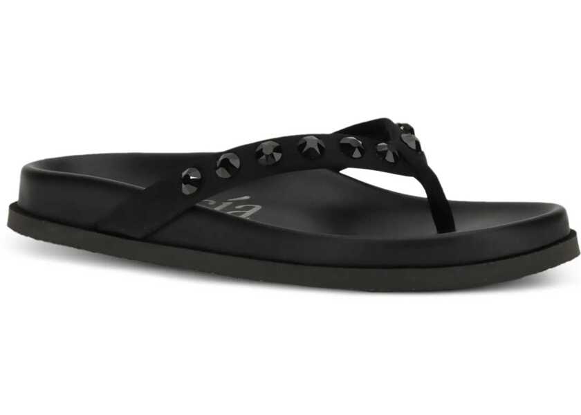 Sandale Pedro Garcia Thong Sandal with small studs BLACK SATIN-JET Femei (BM 19644662) 2