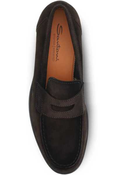 Mocasini Santoni Suede Loafer DARK/BROWN Barbati (BM 19644665) 3