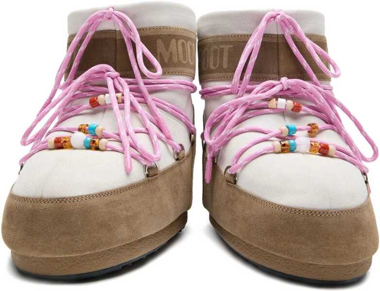 Bocanci casual Moon Boot MB X GIR ICON LOW SUEDE BEADS HONEY/WHITE SAND Femei (BM 19644674) 2