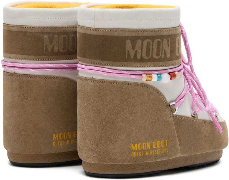 Bocanci casual Moon Boot MB X GIR ICON LOW SUEDE BEADS HONEY/WHITE SAND Femei (BM 19644674) 3