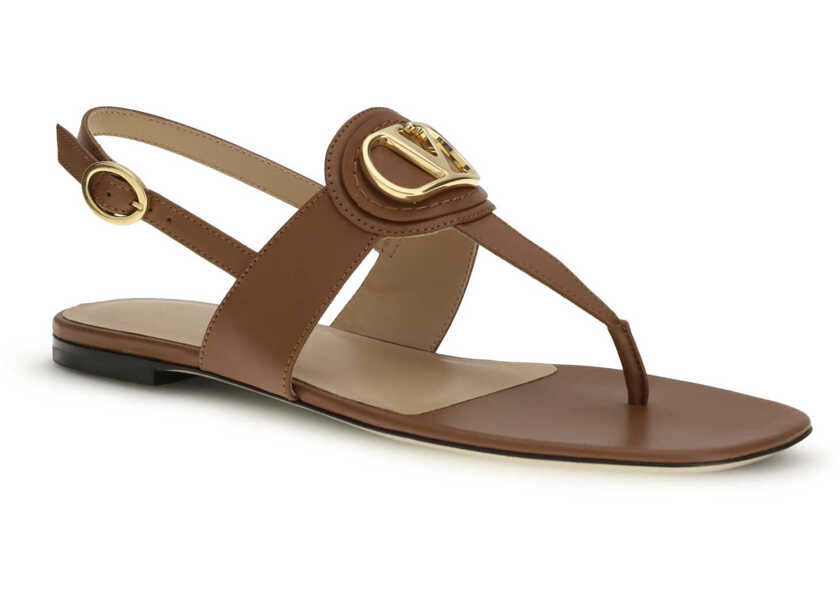 Sandale Valentino Garavani Leather thong Sandals TOBACCO Femei (BM 19644683) 2