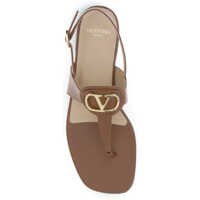 Sandale Dama - Sandale Valentino Garavani Leather thong Sandals TOBACCO Femei (BM 19644683) - B-mall.ro