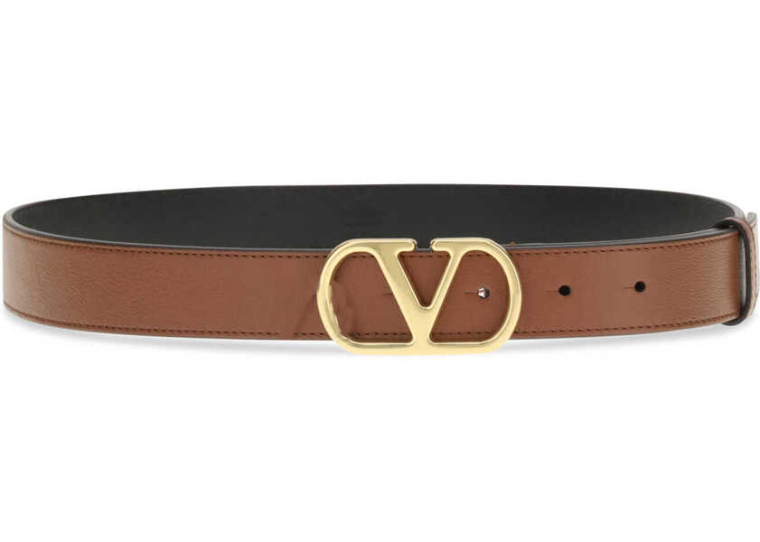Curele Valentino Garavani VLogo Signature Belt DEEP CARAMEL Femei (BM 19644686) 2