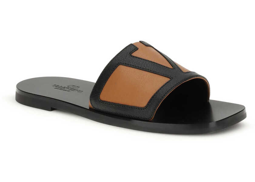 Sandale Valentino Garavani SLIDE  VG VIVA SUPERSTAR  T. 20 NERO/ROASTED PECAN Barbati (BM 19644698) 2