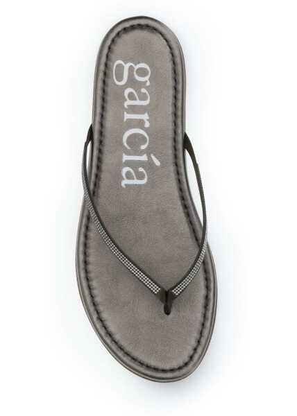 Sandale Pedro Garcia Crystal Flip Flop OLIVADE SATIN-GREIGE Femei (BM 19644701) 4