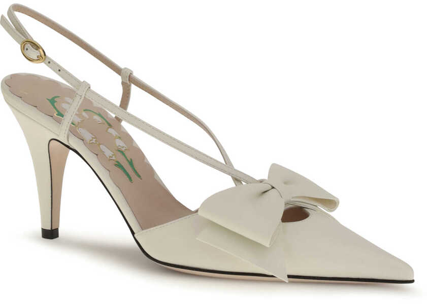 Pantofi cu toc Valentino Garavani Bowow slingback leather Pump IVORY Femei (BM 19644707) 2