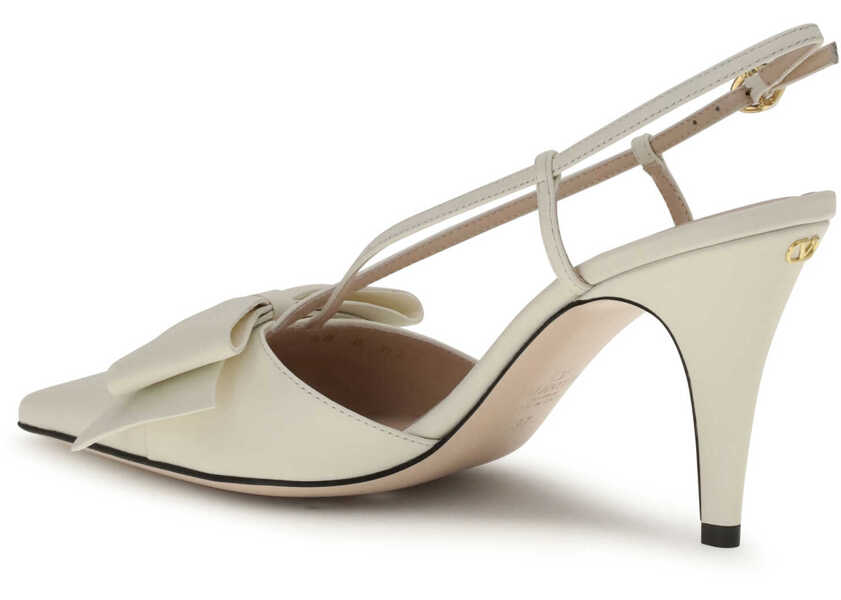 Pantofi cu toc Valentino Garavani Bowow slingback leather Pump IVORY Femei (BM 19644707) 3
