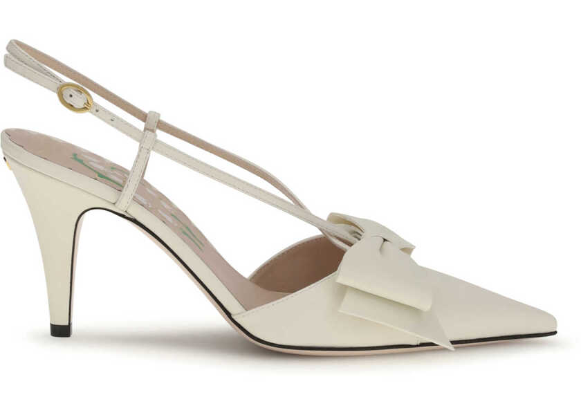 Pantofi cu toc Valentino Garavani Bowow slingback leather Pump IVORY Femei (BM 19644707) 1