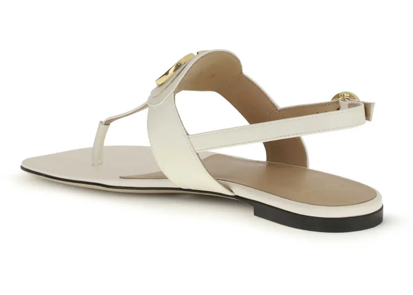 Sandale Valentino Garavani Leather thong Sandals IVORY Femei (BM 19644716) 3