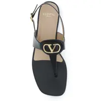 Sandale Dama - Sandale Valentino Garavani Leather thong Sandals NERO Femei (BM 19644719) - B-mall.ro