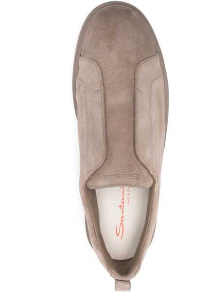 Sneakers Santoni Suede slip-on Sneakers BROWN Barbati (BM 19644725) 4