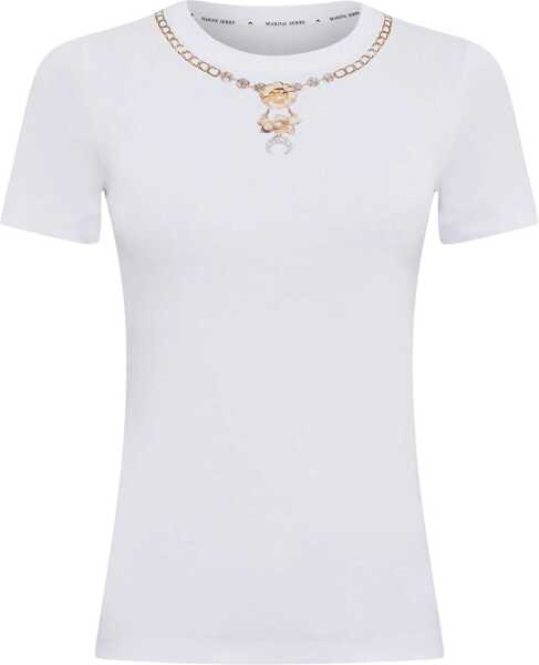 Tricouri MARINE SERRE Cotton T-Shirt WHITE Femei (BM 19644788) 2