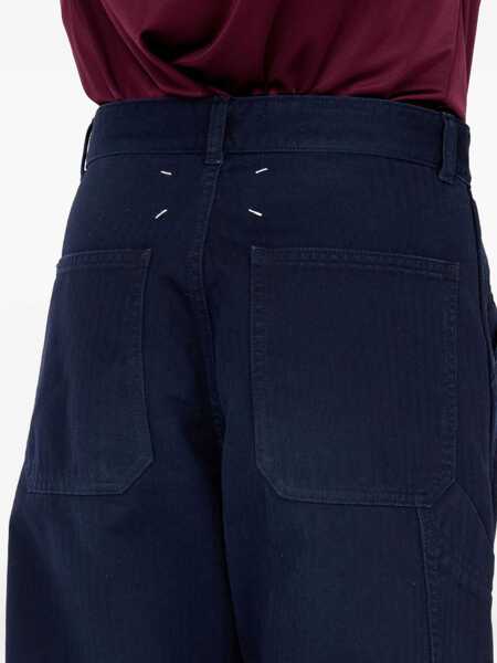 Blugi skinny Maison Margiela Pants Herringbone BLUE Femei (BM 19644815) 5