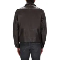 Geci pentru Barbati - Geci de piele Hugo Boss Leather Jacket BROWN Barbati (BM 19644944) - B-mall.ro