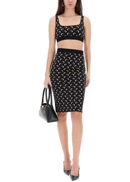 Fuste casual MARINE SERRE Midi Skirt Moon BEIGE Femei (BM 19644980) 2