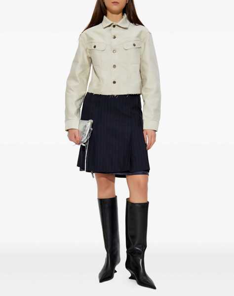 Fuste casual Maison Margiela Wool Midi Skirt BLUE Femei (BM 19645001) 2