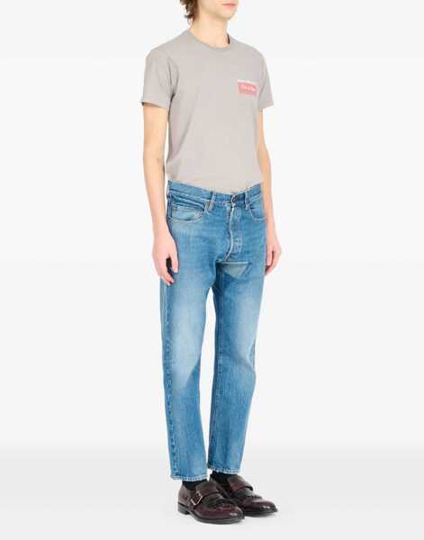 Blugi drepti Maison Margiela Jeans With Shelter Detail BLUE Barbati (BM 19645037) 3