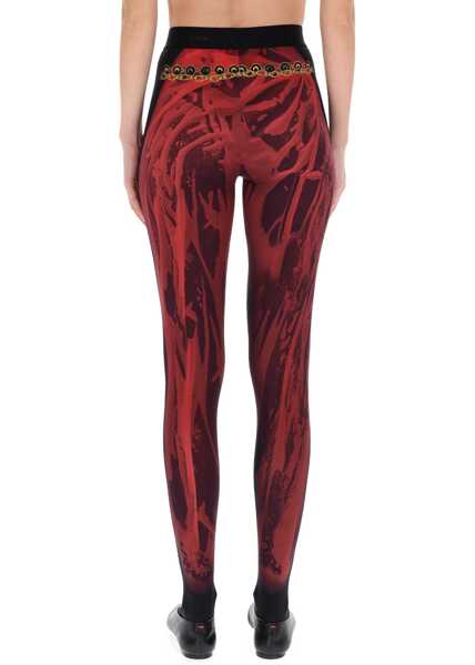 Pantaloni casual MARINE SERRE Wet Nuisette Leggings RED Femei (BM 19645070) 4