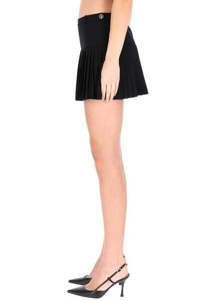 Fuste casual MARINE SERRE Wool Miniskirt BLACK Femei (BM 19645079) 3