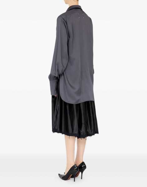 Tricouri Maison Margiela Long-Sleeved Shirt GREY Femei (BM 19645100) 4