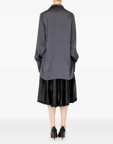 Tricouri Maison Margiela Long-Sleeved Shirt GREY Femei (BM 19645100) 5