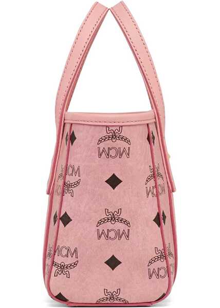 Genti de mana MCM Extra-Mini Toni Top-Zip Bag In Visetos PINK Femei (BM 19645223) 3